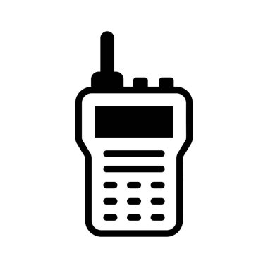 İki yönlü radyo iletişimi, modern bir telsiz ikonu.