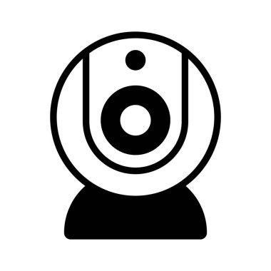 Web kamerası simgesi canlı video yayınını ve çevrimiçi iletişimi temsil ediyor