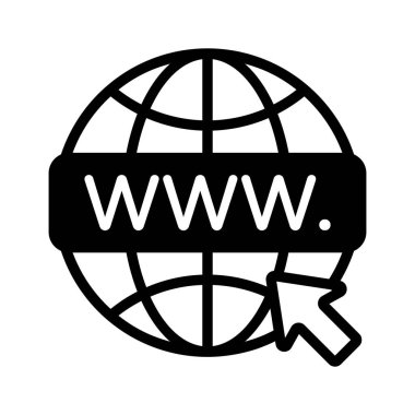 İnternet sitesi simgesi dijital iletişimi ve çevrimiçi varlığı sembolize ediyor