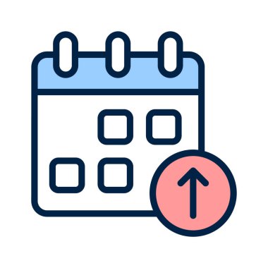 Zamanlama eklemeyi sembolize eden bir gönderme okuna sahip bir takvim