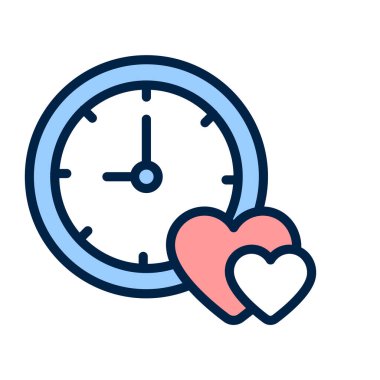 Kalp ve saat, aşk ya da ilişkiler için harcanan zamanı simgeliyor.