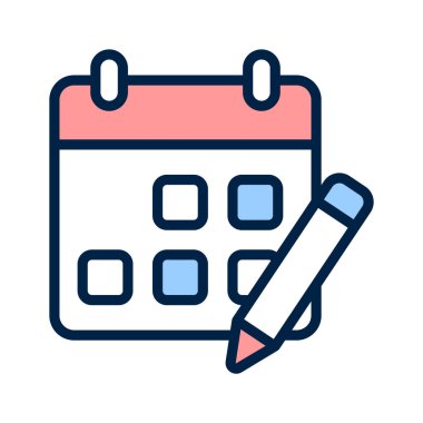 Zamanlamaların kişiselleştirilmesini simgeleyen kalem ve takvim