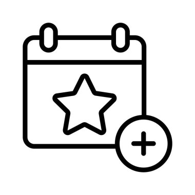 Olayları eklemek için bir yıldız ve takvim gösteren simge