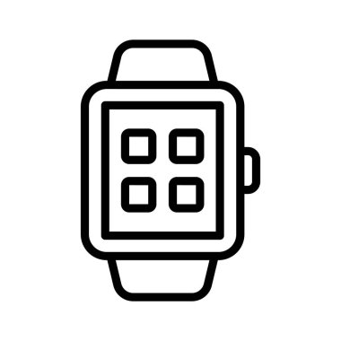 Giyilebilir aygıt zaman yönetimi için Smartwatch simgesi