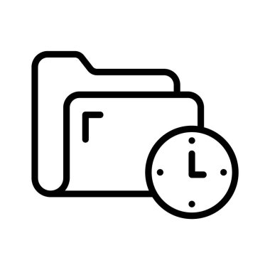 Dosya dizini ve saat zaman tabanlı dosya düzenini sembolize ediyor