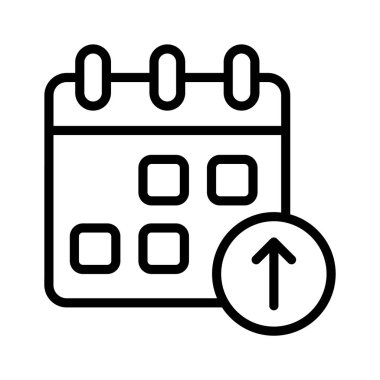 Zamanlama eklemeyi sembolize eden bir gönderme okuna sahip bir takvim