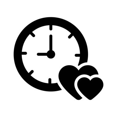 Kalp ve saat, aşk ya da ilişkiler için harcanan zamanı simgeliyor.