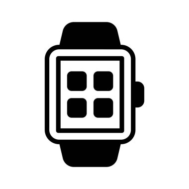 Giyilebilir aygıt zaman yönetimi için Smartwatch simgesi
