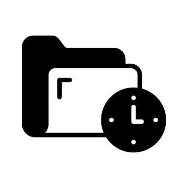 Dosya dizini ve saat zaman tabanlı dosya düzenini sembolize ediyor