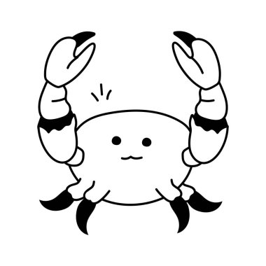 Get this amazing icon of crab in modern style clipart