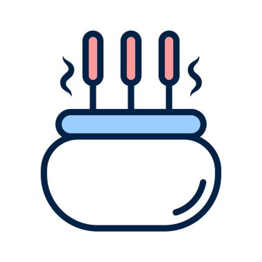 Sakinleştirici kokular yaymak için zarif bir tütsü yakıcı.