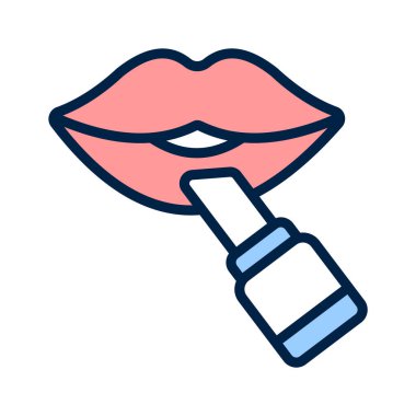 Canlı ve şık bir görünüş için ruj sürüyorum.