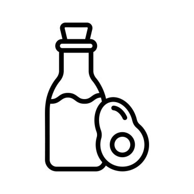 Cilt ve saç gıdası için avokado yağı şişesinin en iyi simgesi.