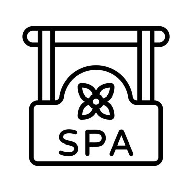 Güzellik ve sağlık hizmetlerini sembolize eden spa tabelaları