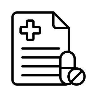 Sağlık ve tedavi için tıbbi reçete sembolü