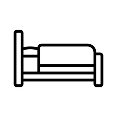Rahatlamayı ve spa tedavisini sembolize eden rahat yatak vektörü