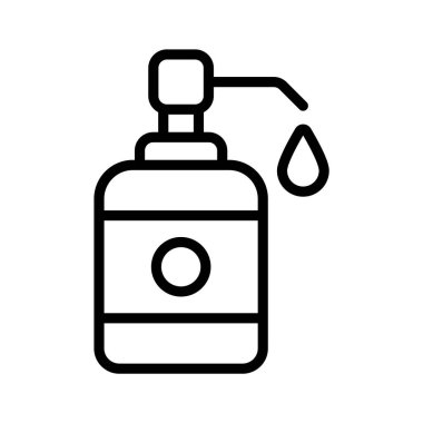 Bir sabun dağıtıcısının basit, temiz bir simgesi, dezenfektan vektör tasarımı