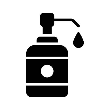 Bir sabun dağıtıcısının basit, temiz bir simgesi, dezenfektan vektör tasarımı