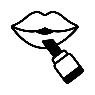 Canlı ve şık bir görünüş için ruj sürüyorum.