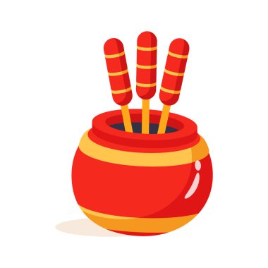 Kutlamayı sembolize eden ve kötü ruhları uzaklaştıran bir tencere havai fişek.