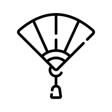 Çin fan modern tasarım tarzının yaratıcı bir simgesi, vektör kullanmaya hazır