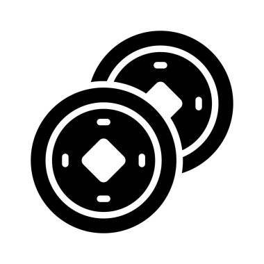 Web siteleriniz, mobil uygulamalarınız ve sunumunuz için eski Çin altınları vektör tasarımı