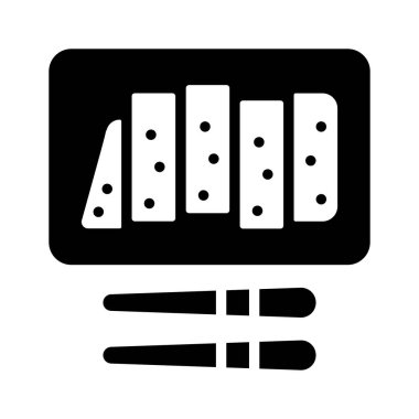 Tavuk katsu vektör simgesi, Asya yemeği