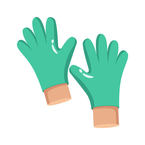 A pair of sterile gloves for medical and healthcare procedures.