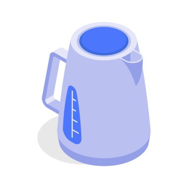 Bağlı mutfaklar için akıllı bir IoT çaydanlığının simgesi