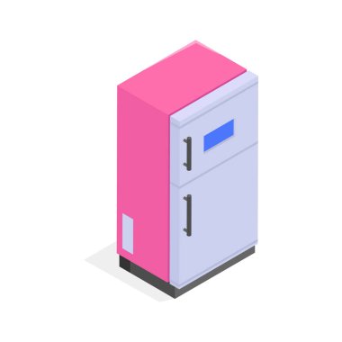 Modern tasarım tarzında akıllı bir buzdolabının simgesi