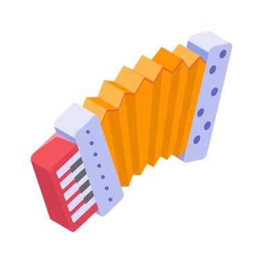 Accordion for lively folk and traditional music performances. clipart