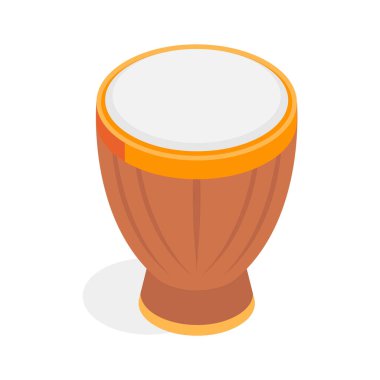 Traditional drum instrument for music and percussion sounds. clipart