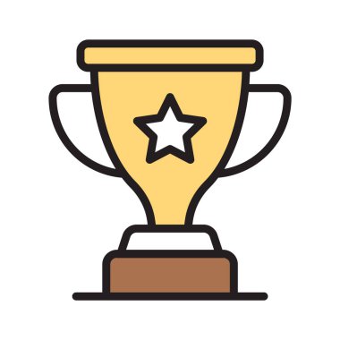 Zaferi ve başarıyı simgeleyen parlak altın kupa