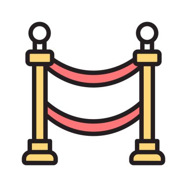 Vip girişi kırmızı halı vektör tasarımı, hoş geldin kırmızı hasırı, sinema birincil düzenleme simgesi konsepti