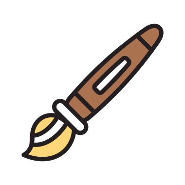 Yaratıcılığı, sanatı ve tasarımı temsil eden bir boya fırçası.