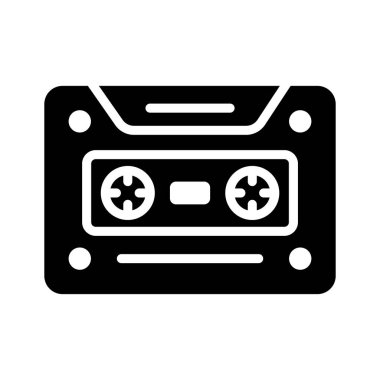 Modern tarzda bir kaset simgesi, çokluortam aygıt vektörü