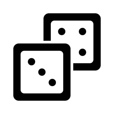 Yuvarlanan zar oyunu simgesi, oyun oynamak için mükemmel