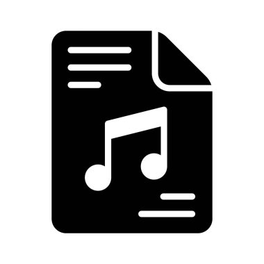 Müzik sayfası müzik notalarını, kompozisyonları ve yaratıcılığı sembolize eder..