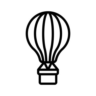 Açık hava maceralarını temsil eden canlı sıcak hava balonu ikonu
