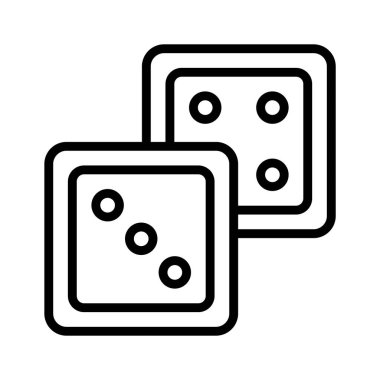 Yuvarlanan zar oyunu simgesi, oyun oynamak için mükemmel