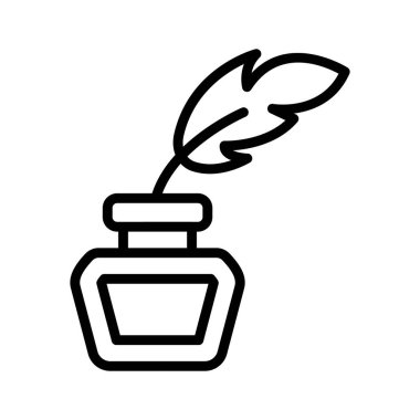 Yazı ve yaratıcılığı sembolize eden geleneksel mürekkep ve kalem.