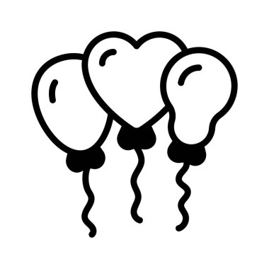 Festivaller ve neşeli anlar için balonlar.