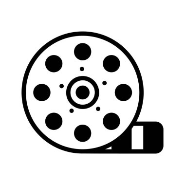 Film rulosunun Doodle tasarım simgesi, kullanmaya hazır