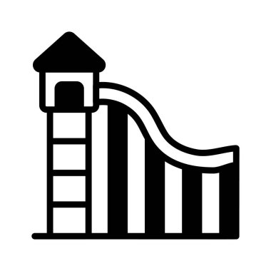 Eğlenceyi, su parklarını ve yaz etkinliklerini simgeleyen bir su kaydırağı..