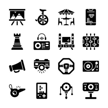 Çeşitli yaşam tarzı ve eğlence öğelerini temsil eden şu muhteşem simgelere bir bakın.