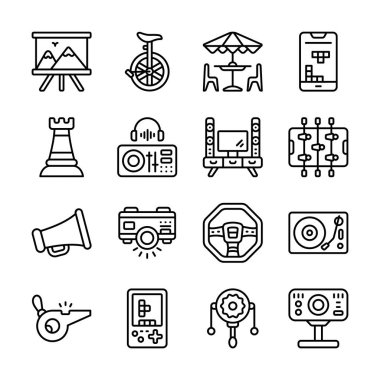 Çeşitli yaşam tarzı ve eğlence öğelerini temsil eden şu muhteşem simgelere bir bakın.