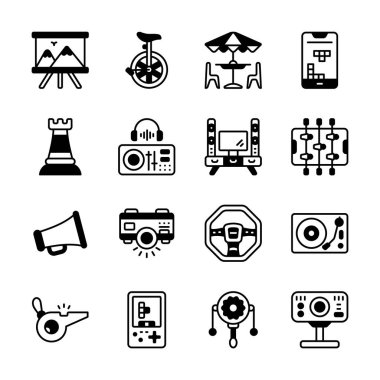 Çeşitli yaşam tarzı ve eğlence öğelerini temsil eden şu muhteşem simgelere bir bakın.