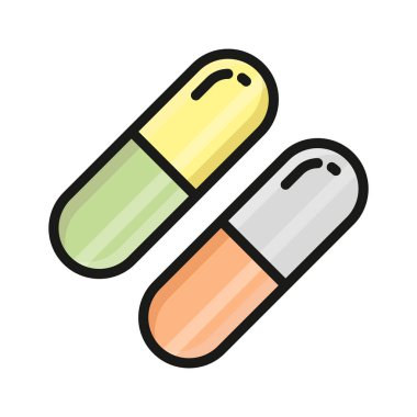 Haplar ve kapsüller, ilaçların konsept ikonu, eczane vektör tasarımı