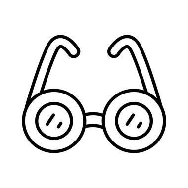 Görüş, göz bakımı ve optometri hizmetlerini sembolize eden gözlük simgesi