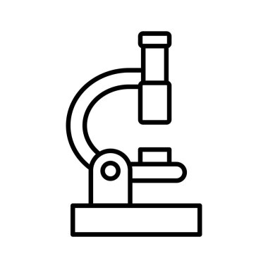 Araştırma, bilim ve tıbbi teşhisleri temsil eden laboratuvar mikroskobu simgesi
